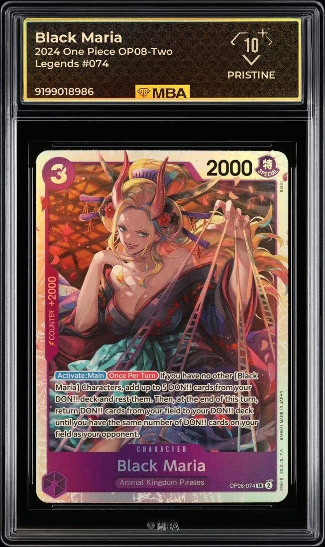 2024 One Piece OP08-Two Legends: # 74 Black Maria MBA 10 PRISTINE