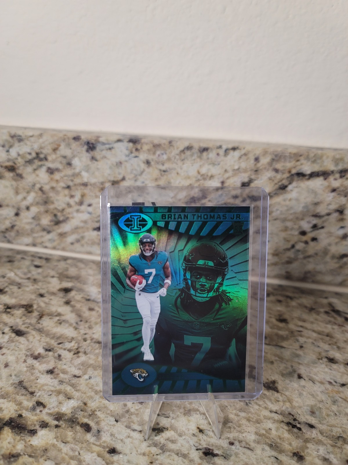 2024 Panini Illusions - Brian Thomas Jr. #41 Trophy Collection Emerald (RC)