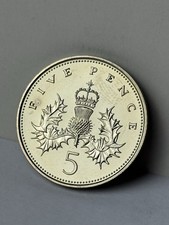 1985 5p Pence Uncirculated Coin Large Style Five Pence Brilliant Uncirc Bunc Bu