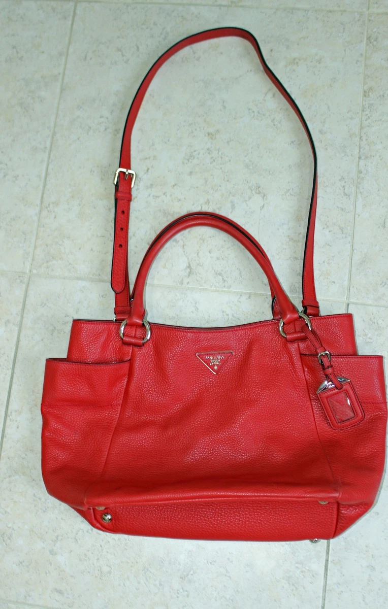 PRADA Leather Exterior Red Bags & Handbags for Women for sale | eBay