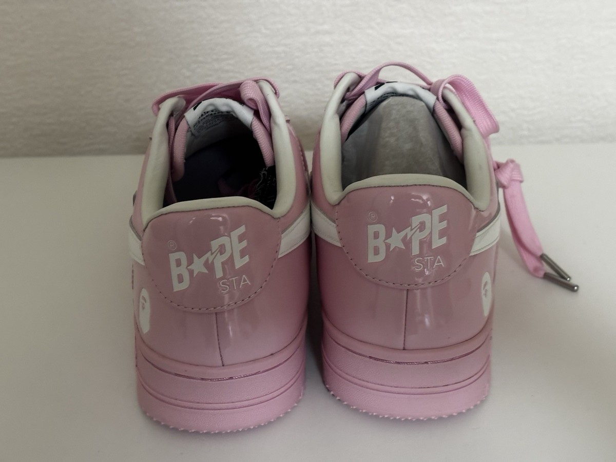 Authentic A Bathing Ape Bape Bape Sta #2 Men's US 10 Pink New