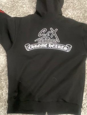 Chrome Hearts Sex Records Black Full Zip Hooded Graphic Print