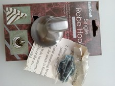 BathCraft Aluminum w Chrome finish Towel Robe Clothes Hook with hardware