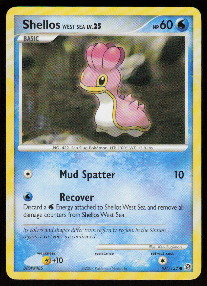 Shellos West Sea 107/132 Common Secret Wonders Pokemon LP