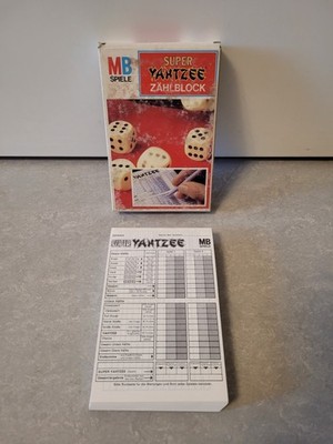 MB Spiele: 1982 Super Yahtzee Zählblock