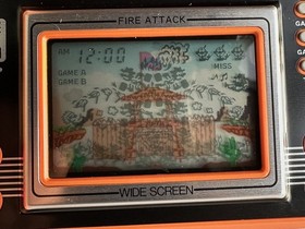 Nintendo Game & Watch-FIRE ATTACK- ID-29-Wide Screen-1982-Box-Pink Insert 