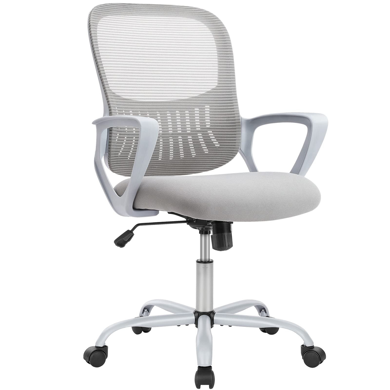 Ergonomic Mid-Back Mesh Swivel Office Chair with Rolling Wheels for Home Workspace