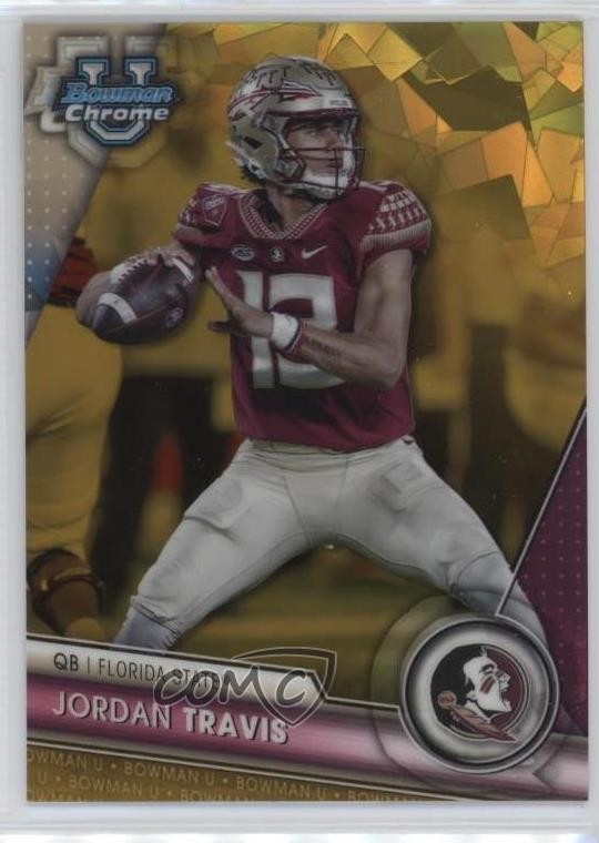 2023 Bowman U Chrome Sapphire Edition Gold 10/50 Jordan Travis #66 3hd