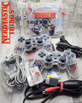 Custom PS1 Resident Evil Komplettset 2 Wireless-Pads Memory Card Sammlerstück
