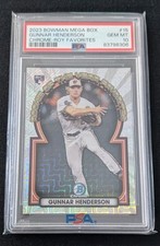 2023 Bowman Mega Mojo Chrome ROY Favorites Gunnar Henderson RC Orioles PSA 10 MP