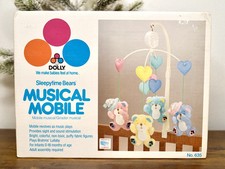 Vintage 1988 Dolly Sleepytime Bears Crib Musical Revolving Mobile 635 W/ Box