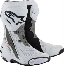Alpinestars Supertech R Vented Mens Motorcycle Boots White/Gray