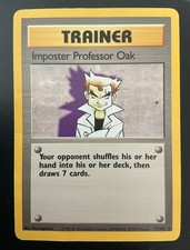 Pokemon Imposter Professor Oak Trainer Card 073/102 Base Set Regular Wotc 1999