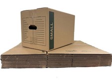 10 - Pack Small Cardboard Moving Boxes 16x10x10 32 ECT With Handles