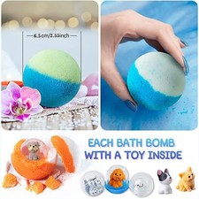 Bath Bombs for Kids with Surprise Inside for Girls Boys Toddlers, 20 Pack Organi