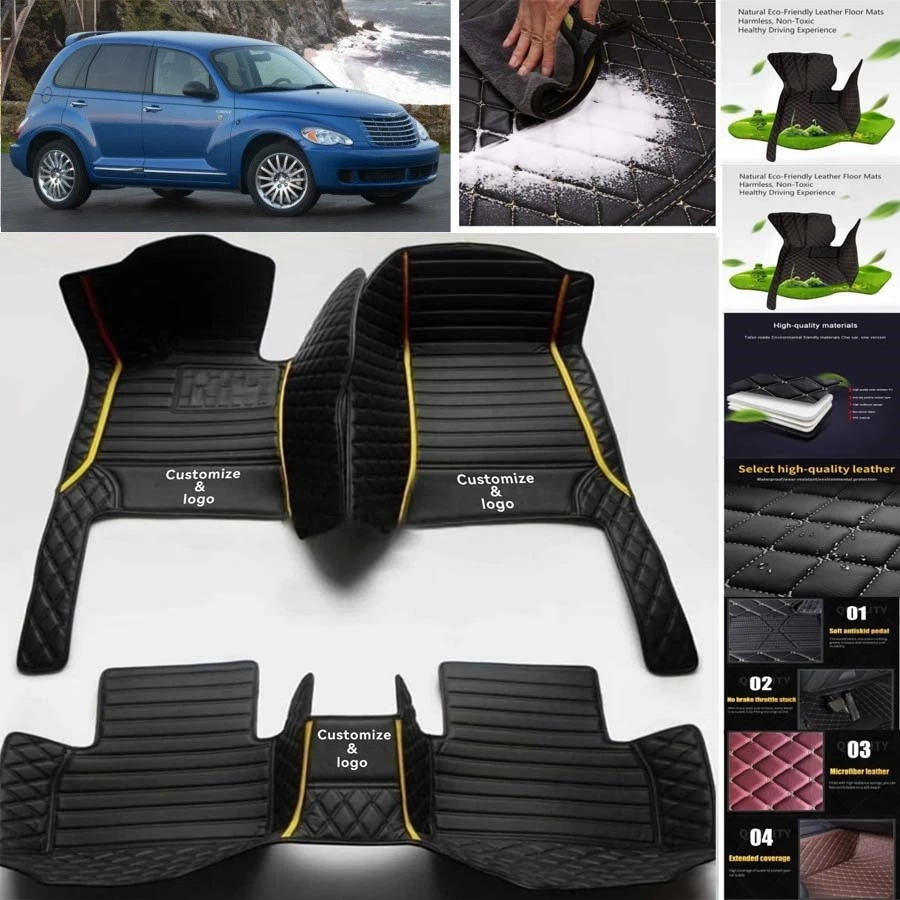 For Chrysler PT Cruiser Car Floor Mats Carpet Waterproof Luxury Custom Foto 3 de 4