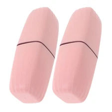 2 PCS Travel Toothbrush Holder Containers Plastic Cups Mouth Wash
