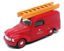 Brumm Escala 1/43 Diecast R80 - Furgoneta de Bomberos Fiat 500 - Rojo