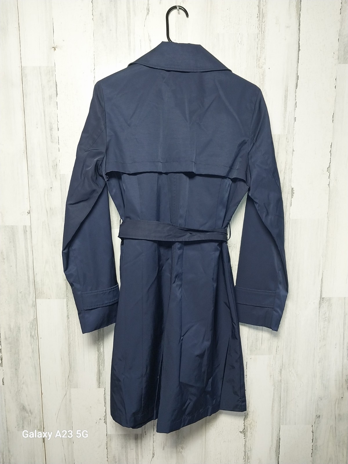 Michael Kors Women's Medium Navy Blue Trench Coat thumbnail 5