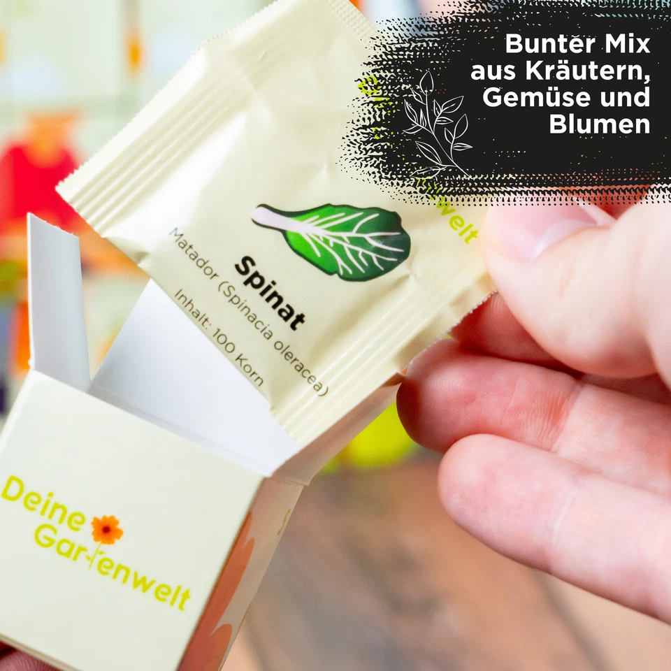 Saatgut Adventskalender Samen Adventskalender mit Gemüse-, Kräuter-, Blumensamen - Bild 4 von 4