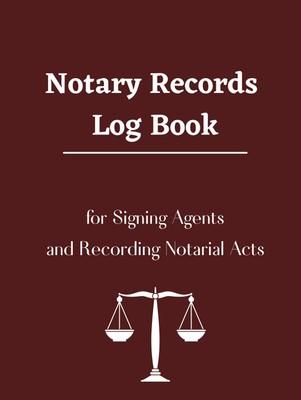 Notary Records Log Book for Signing Agents and Recording Notarial Acts - Offi...