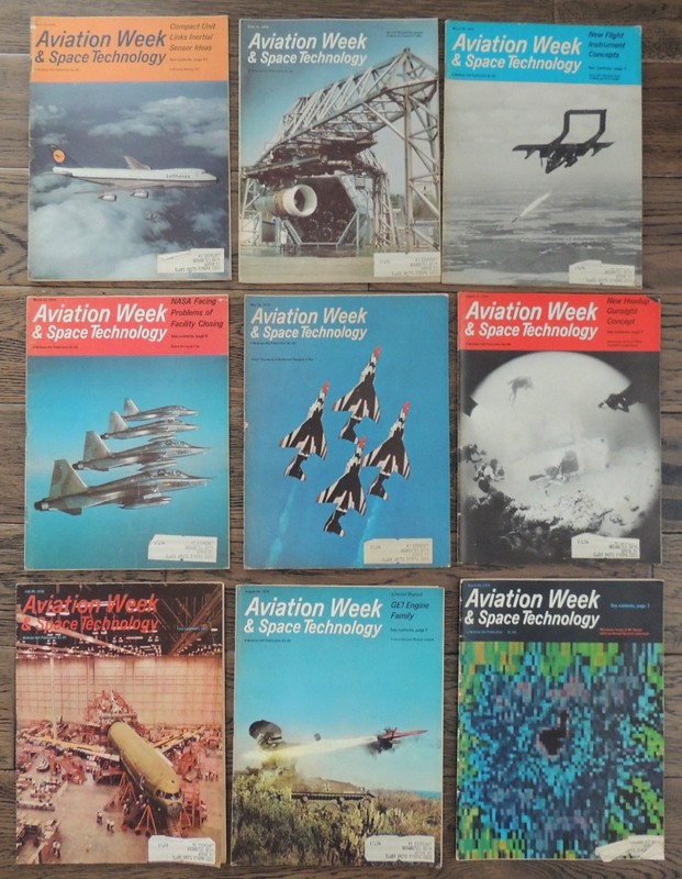1970 Aviation Week & Space Technology, 9 Issues, Good Condition