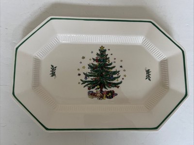 Nikko Christmastime Platter Oval Serving Christmas Tree Japan 16 