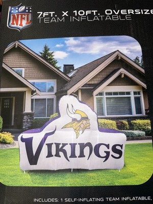 Logo Brands Mn Vikings Pre-Lit 7'x10' Team Inflatable New in Box , Massive!