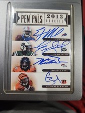 2013 Panini Pen Pals 8 Autos Card Hopkins, Geno, Ertz, Eifert, Austin,Ball, EJ!