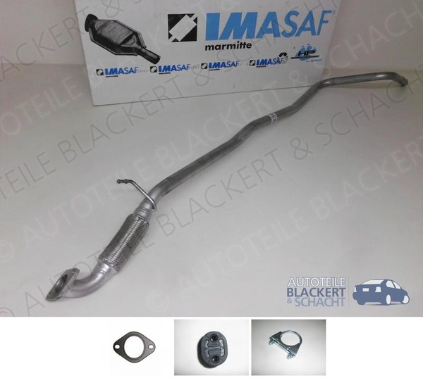 Imasaf Auspuff Mittelrohr+Anbauteile FüR Ford Fiesta V Fusion/Mazda 2 1.25+1.4-image