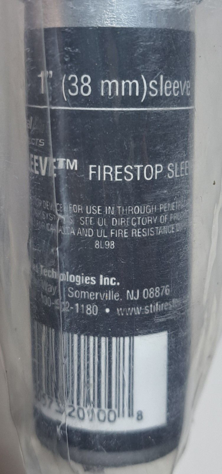 SpecSeal FS100 Firestop 1" Steel Ready Sleeve Kit w/ Escutcheon Plates & Gaskets