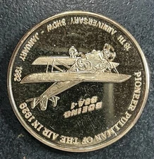 1982 BOEING BOA-1 BRONZE MEDAL 18TH ANNIVERSARY EMPLOYEES COIN CLUB