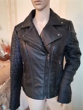 MARC CAIN Lederjacke Nappaleder LEDER LEATHER Jacke JACKET edel N2 36 S Schwarz