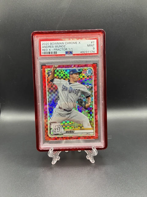 2020 Bowman Chrome X Andres Munoz #7 Red X-fractor 1/1