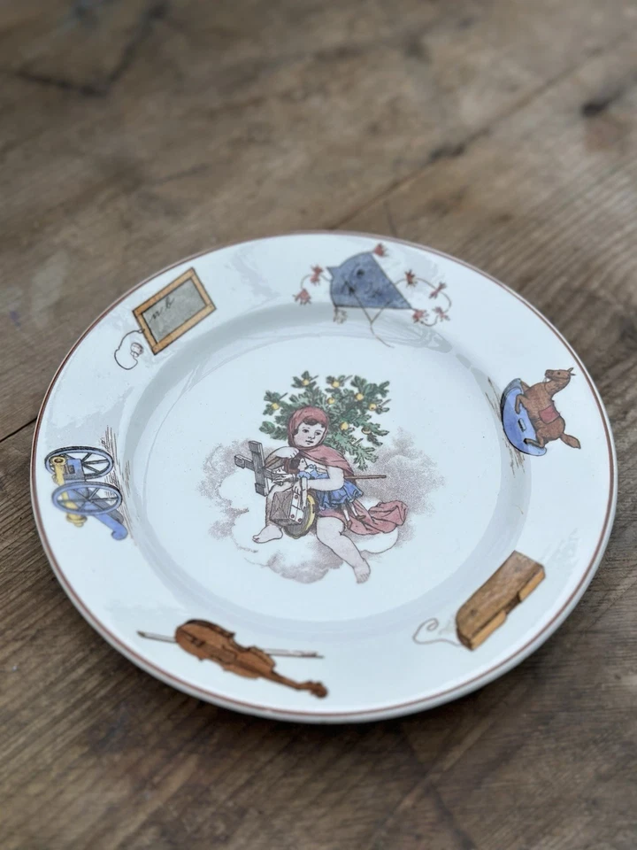 Villeroy & Boch antiker Teller mit Weihnachtsmotiv Jugendstil - Bild 4 von 4