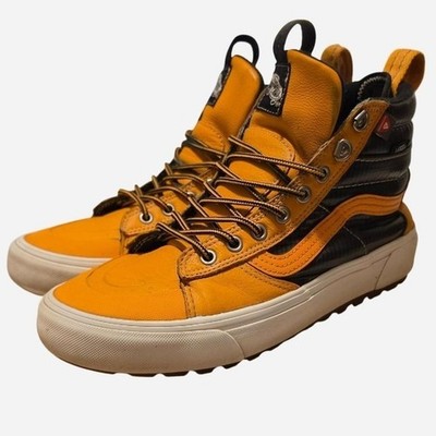 Vans Sk8-Hi MTE-2 Yellow Orange Winter Sneaker Boots Men 8 Women 9.5
