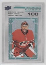 2022 Upper Deck Series 1 Population Count 100 /100 Frederik Andersen #PC-21 0c3