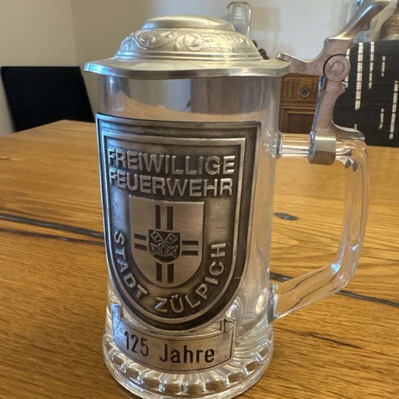 Vintage German Stein with Lid 95% Something Stamped On Lid Excellent Condition