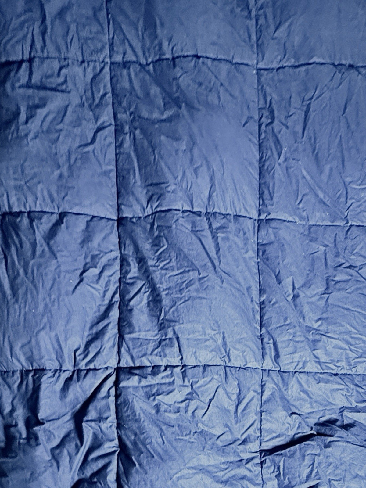 The Company Store Puffer Comforter Twin Blue PrimaLoft Baffle Down Alternative