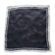 Esprit Black Silk Pocket Square Made in Italy...