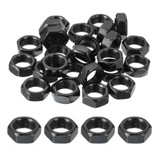 30Pcs M8x1x6mm Steel Hex Nuts, Nuts Fasteners, 14mm Width Black Zinc