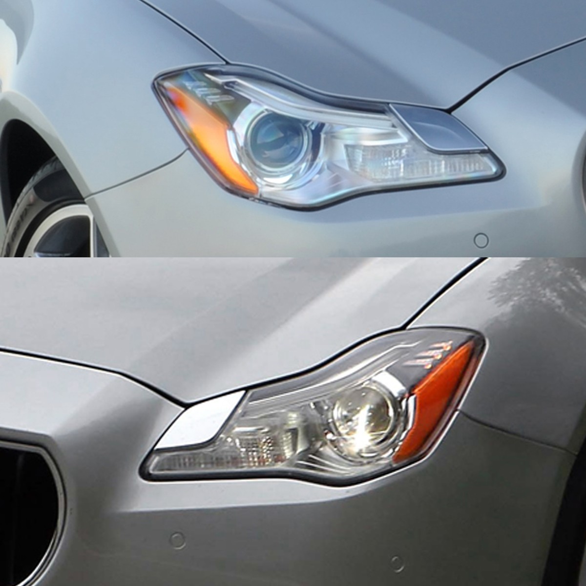 For Maserati Quattroporte 2014-17 2PCS Front Headlight Headlamp Lens Cover Shell