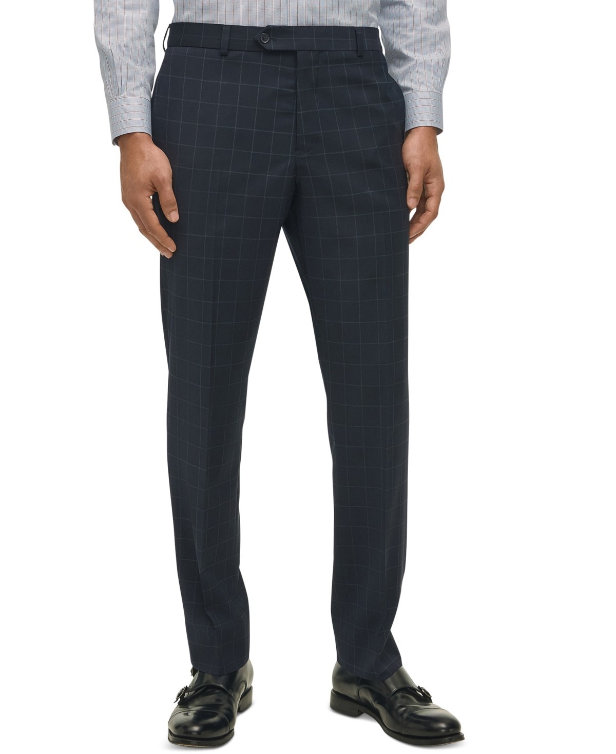 Brooks Brothers Mens Classic fit Dress Pants 38 30 Navy Blue Windowpane 13890₽