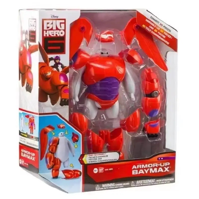 Big Hero 6 Baymax Armor-Up Action Figure Toy Model 16cm Robot Gift for Kids