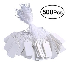 500 Sheets Blank Paper Price Labels Retail Price Tags Hanging Price Cards