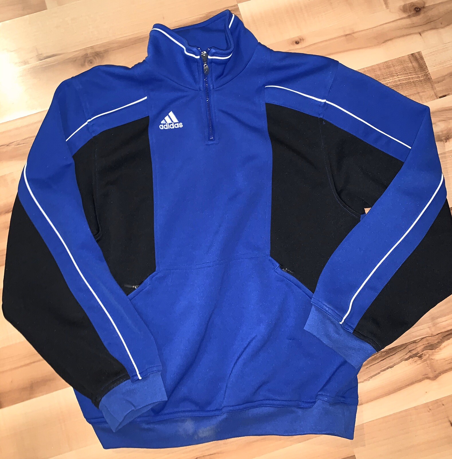 Blue Adidas Soccer Quarter Zip Mens Size Medium Gem