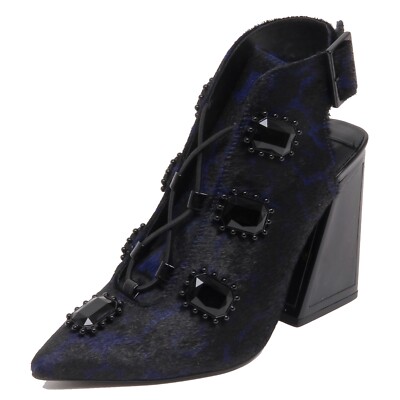 F7740 sabot  donna black/blu KAT MACONIE ANAIS maculato spotted boot shoe woman