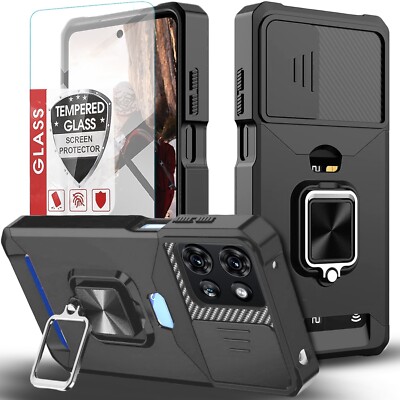 For Motorola Moto G 2025 Case Phone Camera Cover Shockproof + Tempered Glass