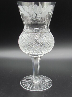EDINBURGH KRISTALL DISTELMUSTER 71/4'' WASSERKELCHE / GLÄSER - SIGNIERT (11363)