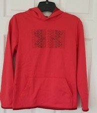 UNDER ARMOUR YOUTH BOY'S LOGO HOODIE SIZE M COLOR RED